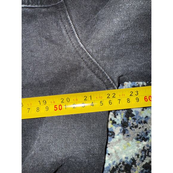 Savanna Jane rhinestone fringe crop front denim jacket black medium western NWT - Picture 12 of 12